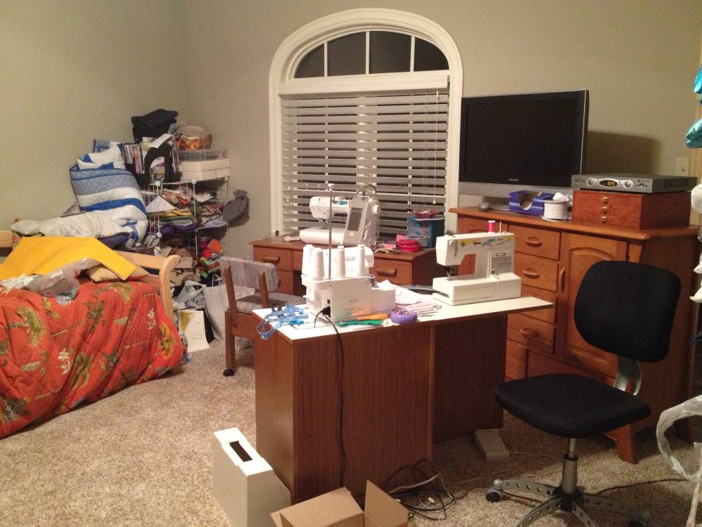 Organized Hobby Room Before