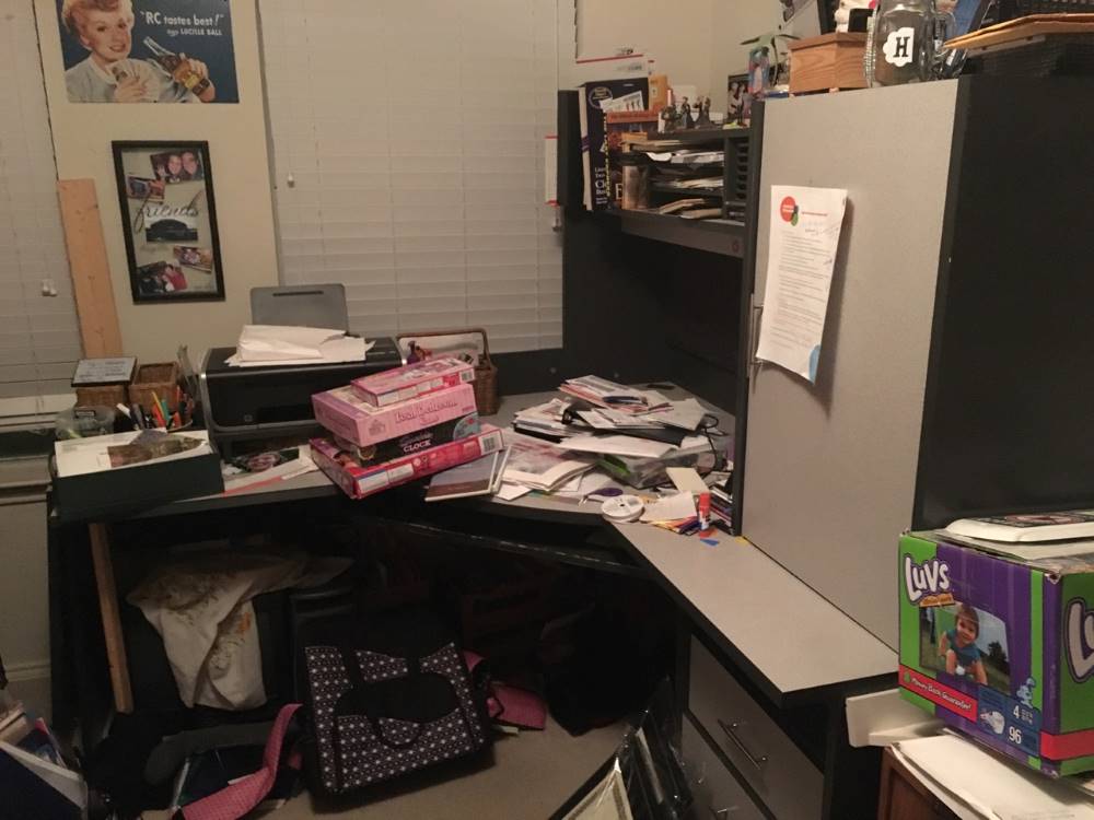 Reorganized Office Before