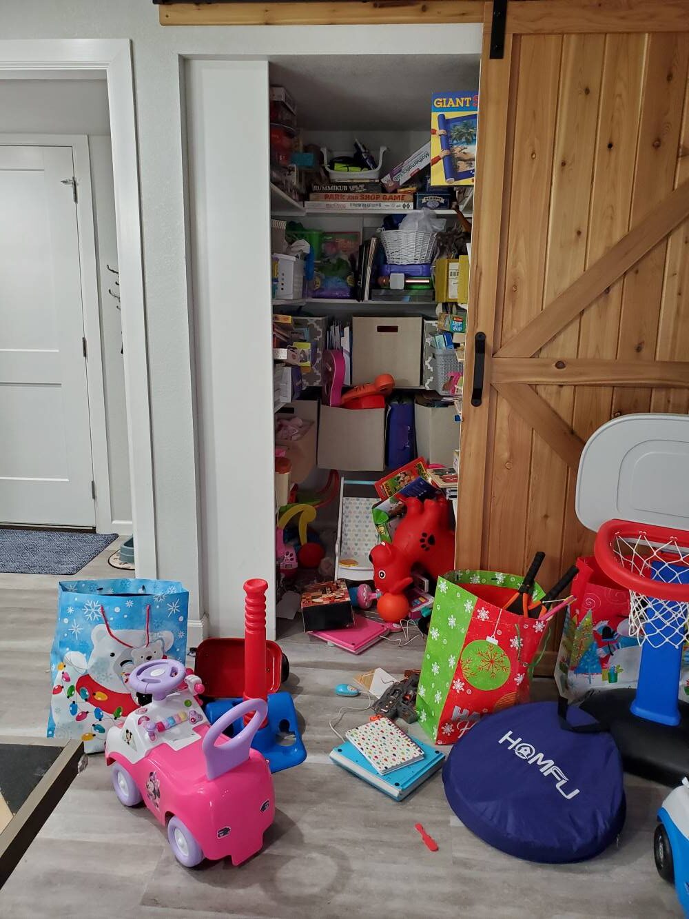 Toy Closet Before Organization